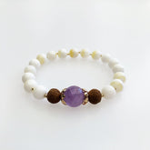 Beaded Tridacna Bracelet with Herbal Bead